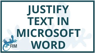 How to justify text in Microsoft Word [upl. by Netsirt]