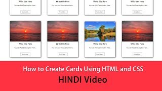 How to Create Cards Design Using HTML and CSS [upl. by Kramal]