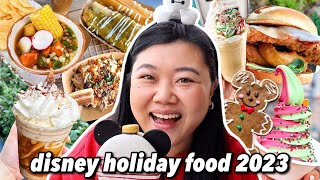 What to Eat at DISNEYLAND HOLIDAY Edition Food Tour 2023 [upl. by Bille]