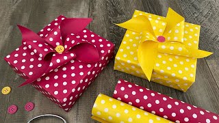 Pinwheel Gift Wrapping Reversible Paper  Paper Craft Ideas [upl. by Atinus]