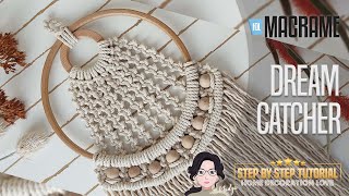 MACRAME  Dream Catcher Tutorial  Step by Step  макраме [upl. by Orgel379]