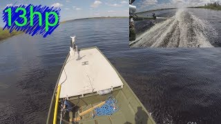 Mud Motor Jon Boat Speed Test [upl. by Cornia]