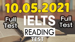 IELTS READING FULL PRACTICE TEST WITH ANSWERS 2021  10052021 [upl. by Hanzelin]