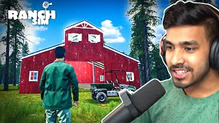 I BUILD A BIG BARN HOUSE  RANCH SIMULATOR GAMEPLAY 3 [upl. by Eenwat]