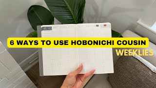 6 Ways to use HOBONICHI Cousin WEEKLY [upl. by Preiser580]