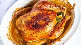 Perfectly Roasted Whole Chicken Recipe [upl. by Allemac]