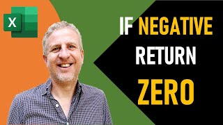 Convert Negative Numbers to Zeros in Excel [upl. by Yancy]