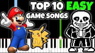 Top 10 Game Songs to Play on Piano Easy Piano Tutorial [upl. by Airetas]