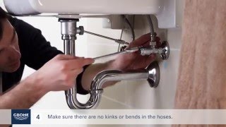 Install a GROHE singlelever basin mixer [upl. by Aiuqcaj]