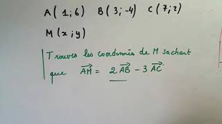 Trouvez les coordonnées dun point à partir dune relation vectorielle  SECONDE [upl. by Laaspere632]