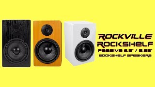 Rockville Rockshelf Passive Bookshelf Speakers Rockshelf 64C 64B 64W  Rockshelf 68C 68B 68W [upl. by Ko]