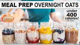 OVERNIGHT OATS  Easy Healthy Breakfast Meal Prep  5 New Flavors [upl. by Alfie]