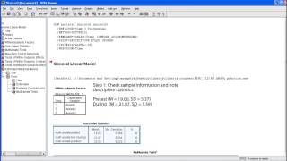 SPSS Tutorial Repeated measures ANOVA [upl. by Diego]