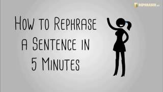 How to Rephrase a Sentence in 5 Minutes [upl. by Novyad]