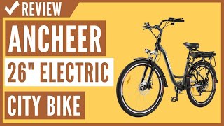 ANCHEER 26quot Electric City Bike Review [upl. by Leaper]