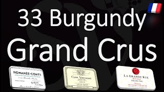 The 33 Grand Cru Wines from Burgundy  Complete List  French Pronunciation [upl. by Ahsiken696]