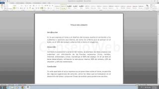 Como hacer un ensayo en word 2010 [upl. by Sigler]