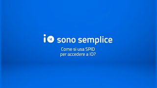 Come si usa SPID per accedere a IO IOsonoSemplice [upl. by Eilyac550]