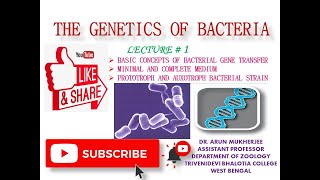 Minimal amp complete mediumPrototroph amp Auxotroph Basic concept of Bacterial genetics Lecture1 [upl. by Lopes]