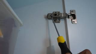 how to adjust cabinet door hinges DIY [upl. by Tatiania]