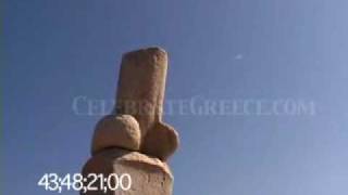 0381 Phallic statuary at the Temple of Dionysus Delos Greece [upl. by Corinna749]