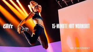 15Minute Athome HIIT Cardio Workout  LES MILLS GRIT  LES MILLS X REEBOK NANO SERIES [upl. by Ibmat]