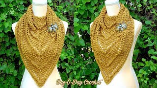 How To Crochet A Cowl Shawl  Taste of Honey  Bag O Day Crochet Tutorial 602 [upl. by Pickett252]