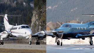 Pilatus PC12 vs Beechcraft King Air 200 [upl. by Erdnoid]