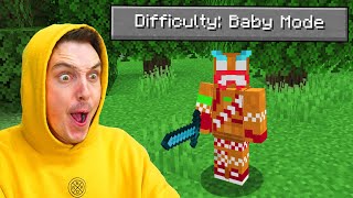 I Played Minecraft BABY MODE [upl. by Anestassia]