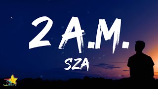 SZA  2AM Lyrics [upl. by Ayidah358]