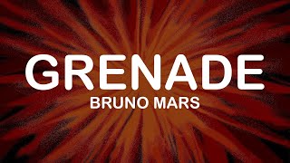 Bruno Mars  Grenade Lyrics  Lyric Video [upl. by Pillihp]