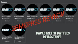 Backstretch Battles Remastered Gamepass Car Showcase [upl. by Prudy]