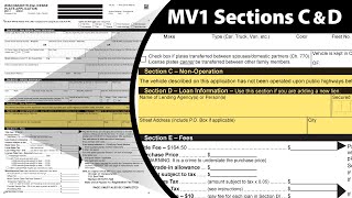 Filling out Sections C amp D of the MV1 WI Title amp License Plate Application [upl. by Sinnaiy178]