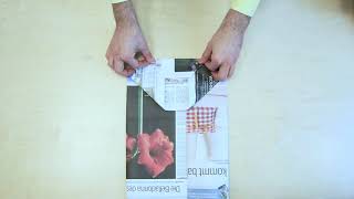 Verpacken mit Zeitungspapier Lifehack [upl. by Nalac]