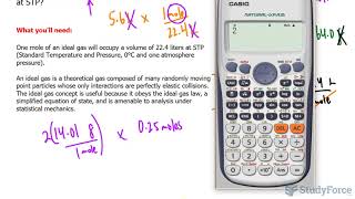 Using Molar Volume to Find Volume at STP [upl. by Yelsehc45]