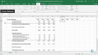 Creating a Common Size Income Statement in Excel [upl. by Ocicnarf]