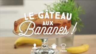 Recette du gâteau aux bananes  CuisineAZ [upl. by Ttreve]