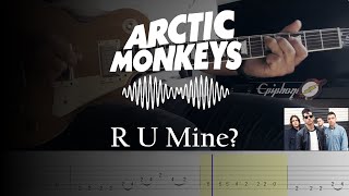 Artic Monkeys  R U Mine  Guitar Cover With Tabs Tutorial  Backing Track [upl. by Saba]