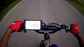 Mototec 48V2000W Top Speed Run GPS verified MPH Stock [upl. by Dumas]