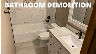 How to Do Bathroom Demolition  Home Renovation Tips [upl. by Dorca]