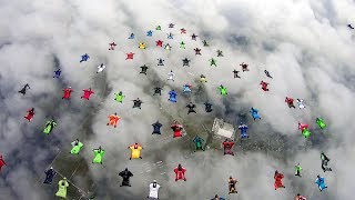 World Wingsuit Formation Record attempts 2018  75 to 85 way [upl. by Lishe28]