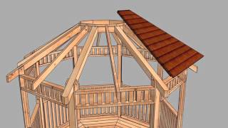 Gazebo 10ft Octagon Assembly Sequence from Outdoor Living Today 2016 [upl. by Oaoj711]