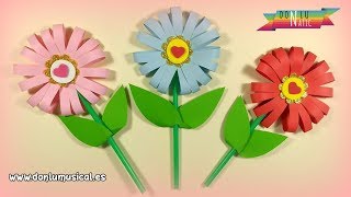 Cómo hacer FLORES DE PAPEL en 5 minutos 🌸🌼🌺 RECICLAJE [upl. by Olrak]