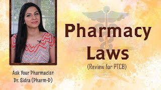 Pharmacy Laws and regulations ptcb  PTCB pharmacy law  Pharmacy tech study guide  Lesson 4 [upl. by Odelet]