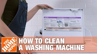 How to Clean a Washing Machine  The Home Depot [upl. by Jo-Ann]