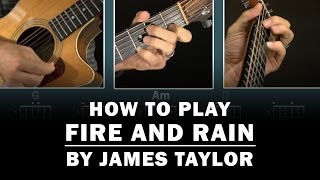 Fire and Rain James Taylor  How to Play  Beginner guitar lesson [upl. by Omarr]