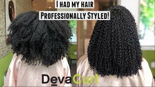 We Visited A DevaCurl Salon DevaCut Styling  More Natural Hair [upl. by Beaston]