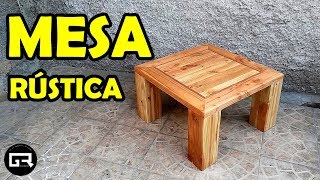 COMO HACER UNA MESA RATONA RUSTICA MADERA RECICLADA COFFEE TABLE WOOD [upl. by Sihunn]