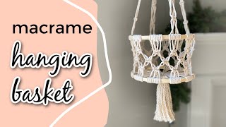 DIY Macrame Hanging Fruit Basket  Plant Hanger Tutorial [upl. by Rodgiva999]