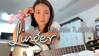 LINGER  Cranberries  EASY UKULELE TUTORIAL [upl. by Ynabe]